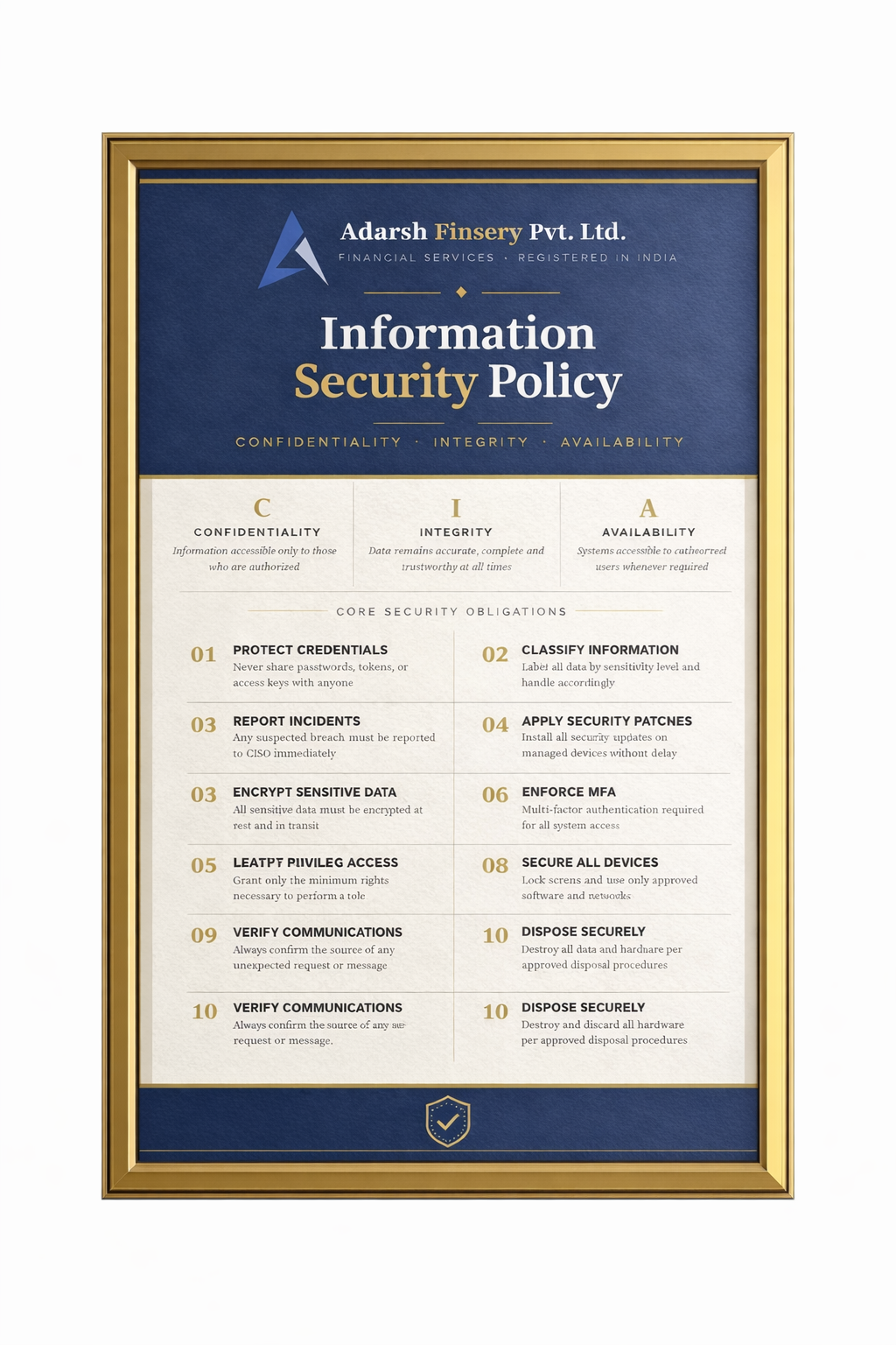 Information Security Certificate